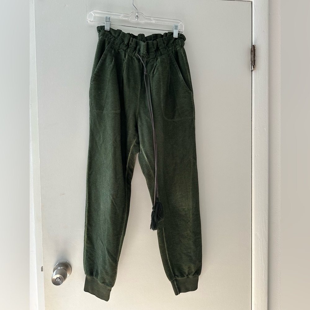 Something Navy garbage bag fit pants